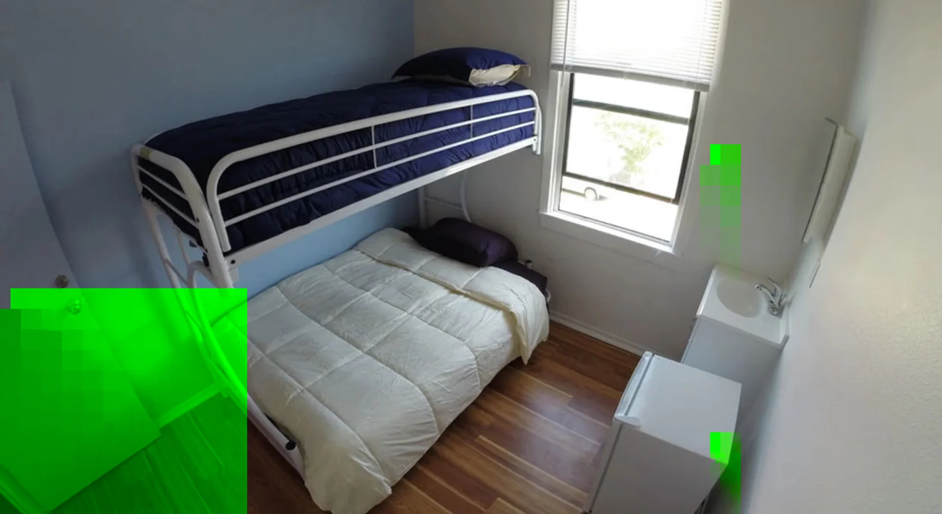 Quarto de estudante confortável e espaçoso em 