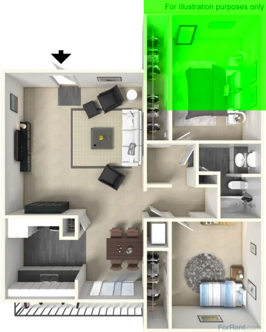 Habitación estudiantil amplia y cómoda en 