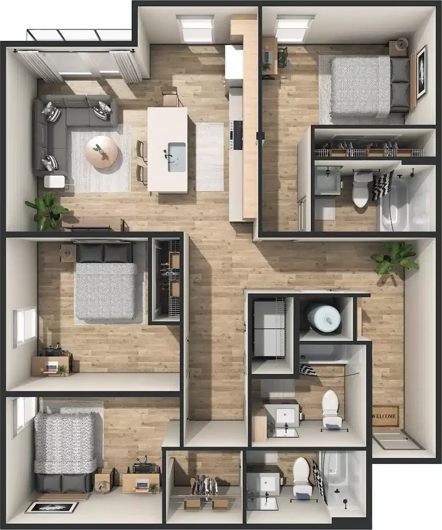 Habitación para estudiantes en  con modernas comodidades
