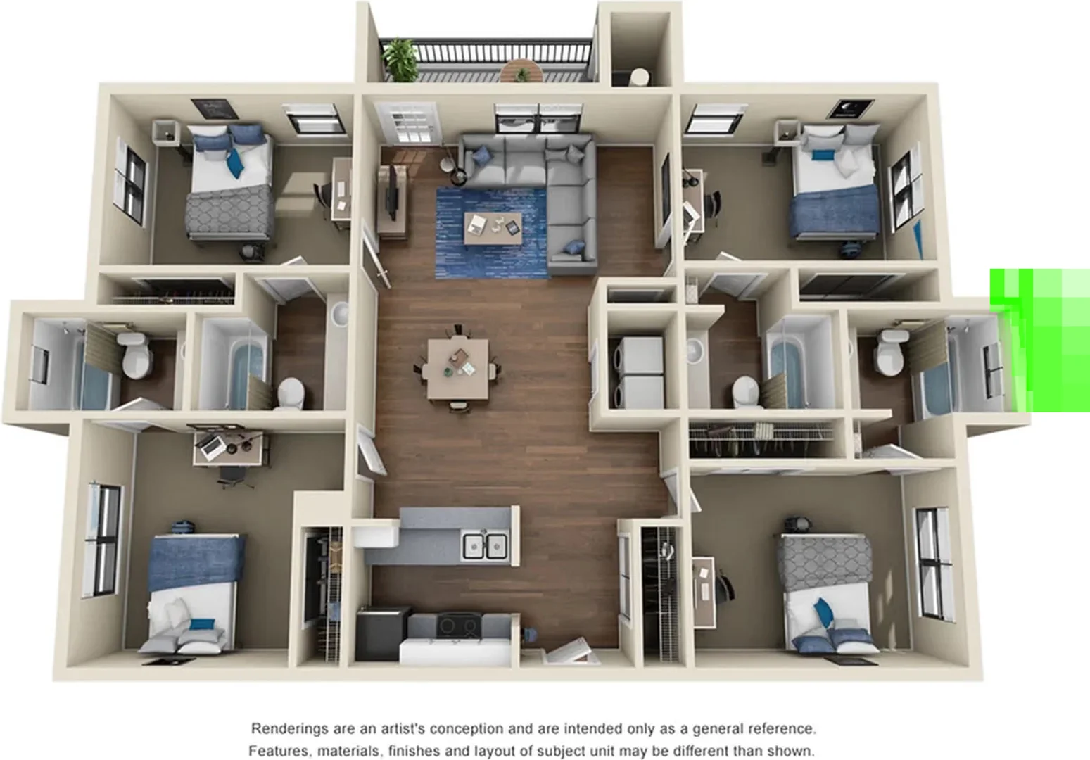 Komfortables und geräumiges Studentenzimmer in 