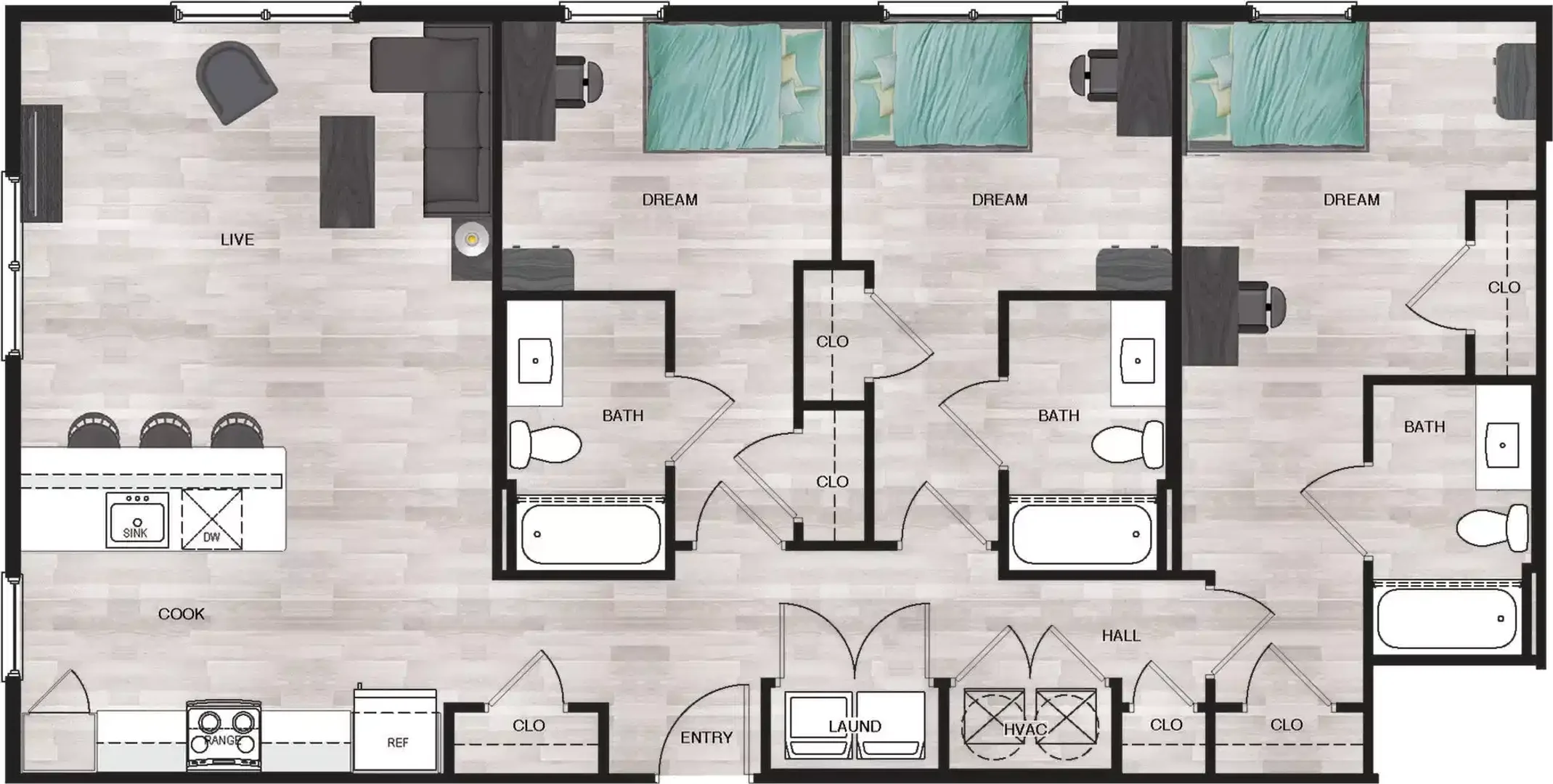 Comfortable and spacious student room in 