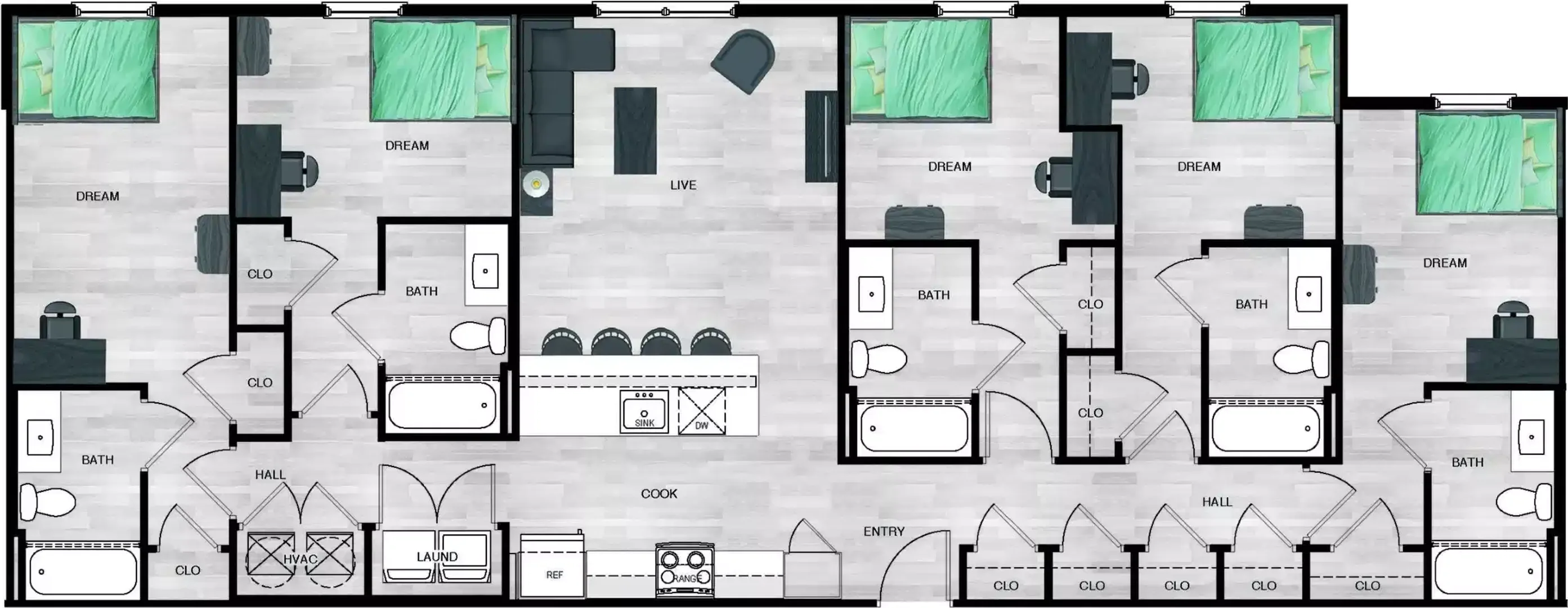 Cozy room for students available in 