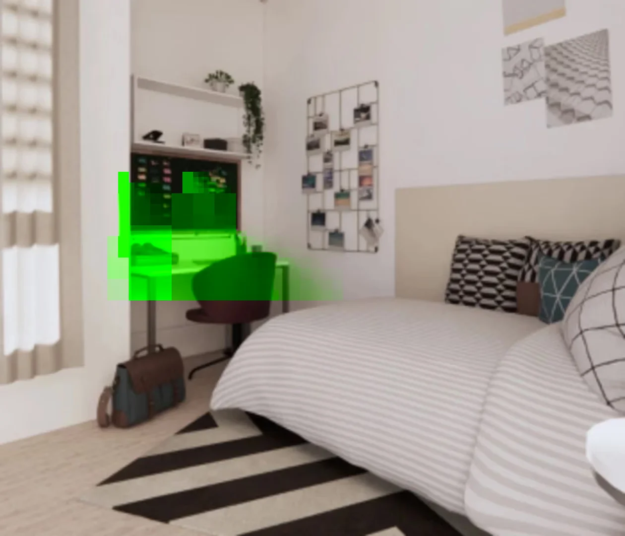 Student-friendly room in with modern amenities