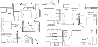 Chambre privée à East 9th Avenue, image 2 de 15