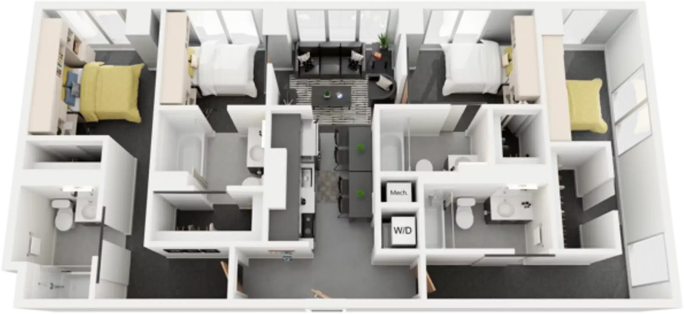 Chambre confortable pour étudiants disponible dans 
