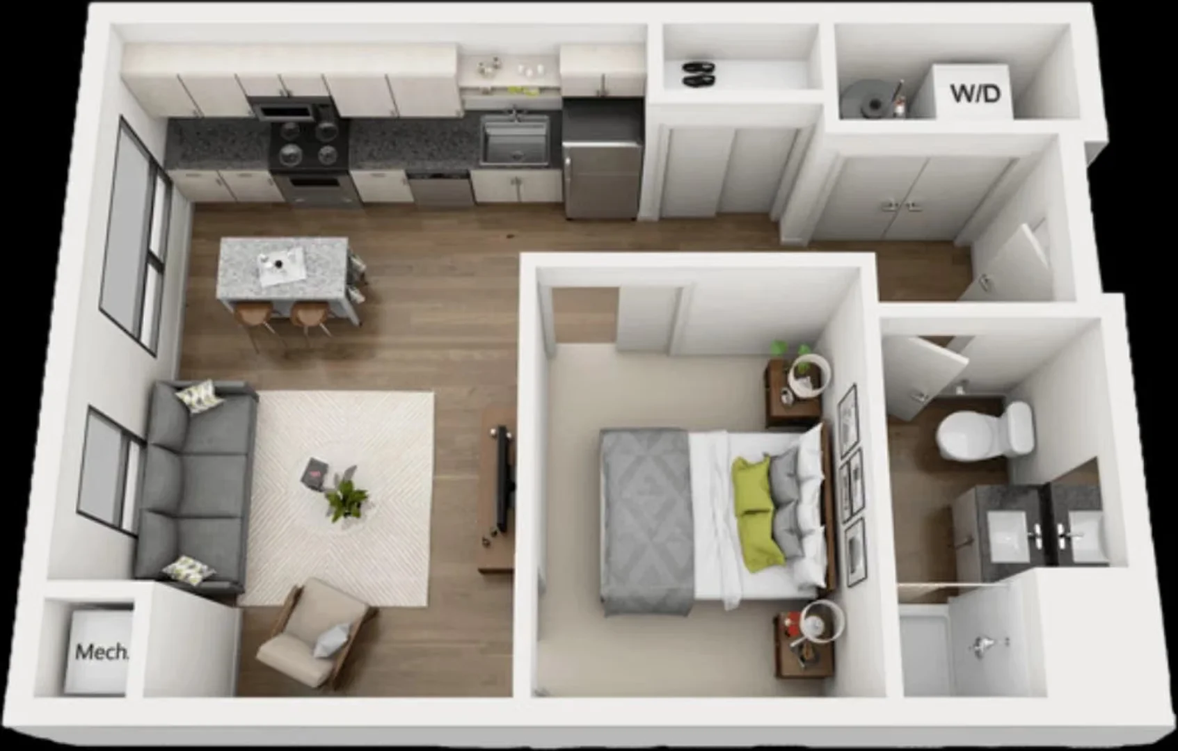 Bequemes Studio-Apartment für studentisches Wohnen in 