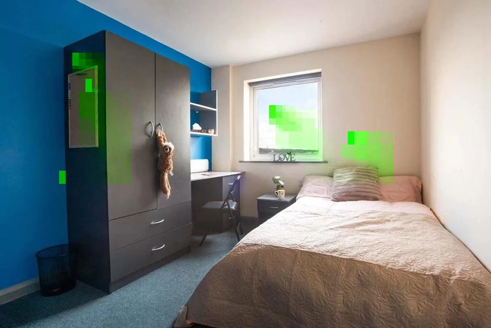 Quarto amigo do estudante em  com comodidades modernas
