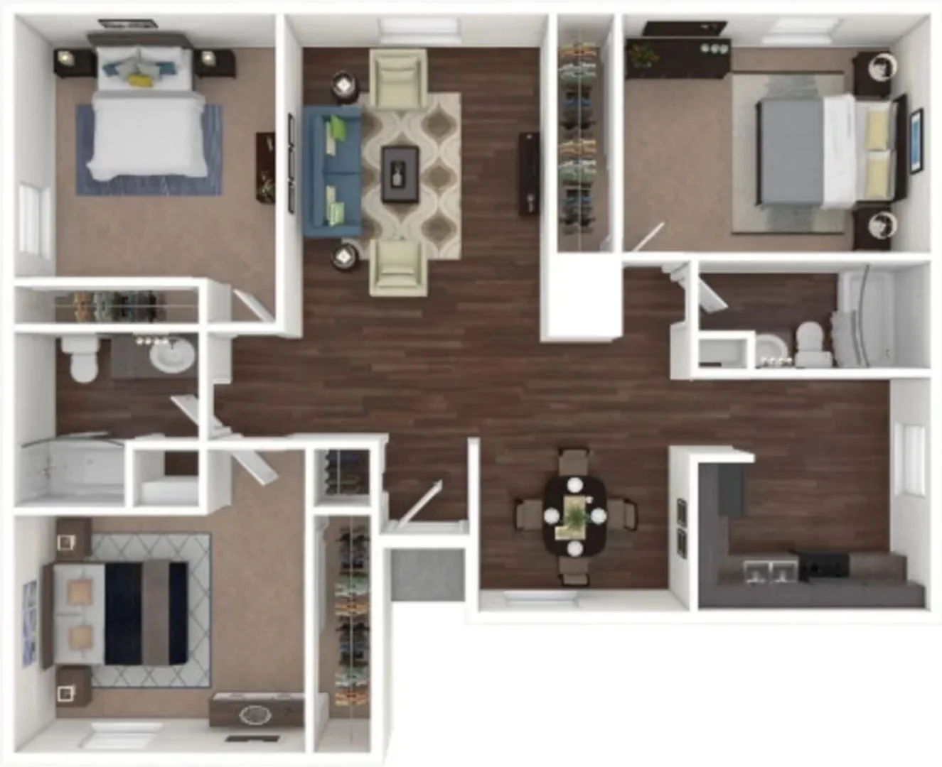 Quarto para alugar em apartamento de estudantes em , totalmente mobilado