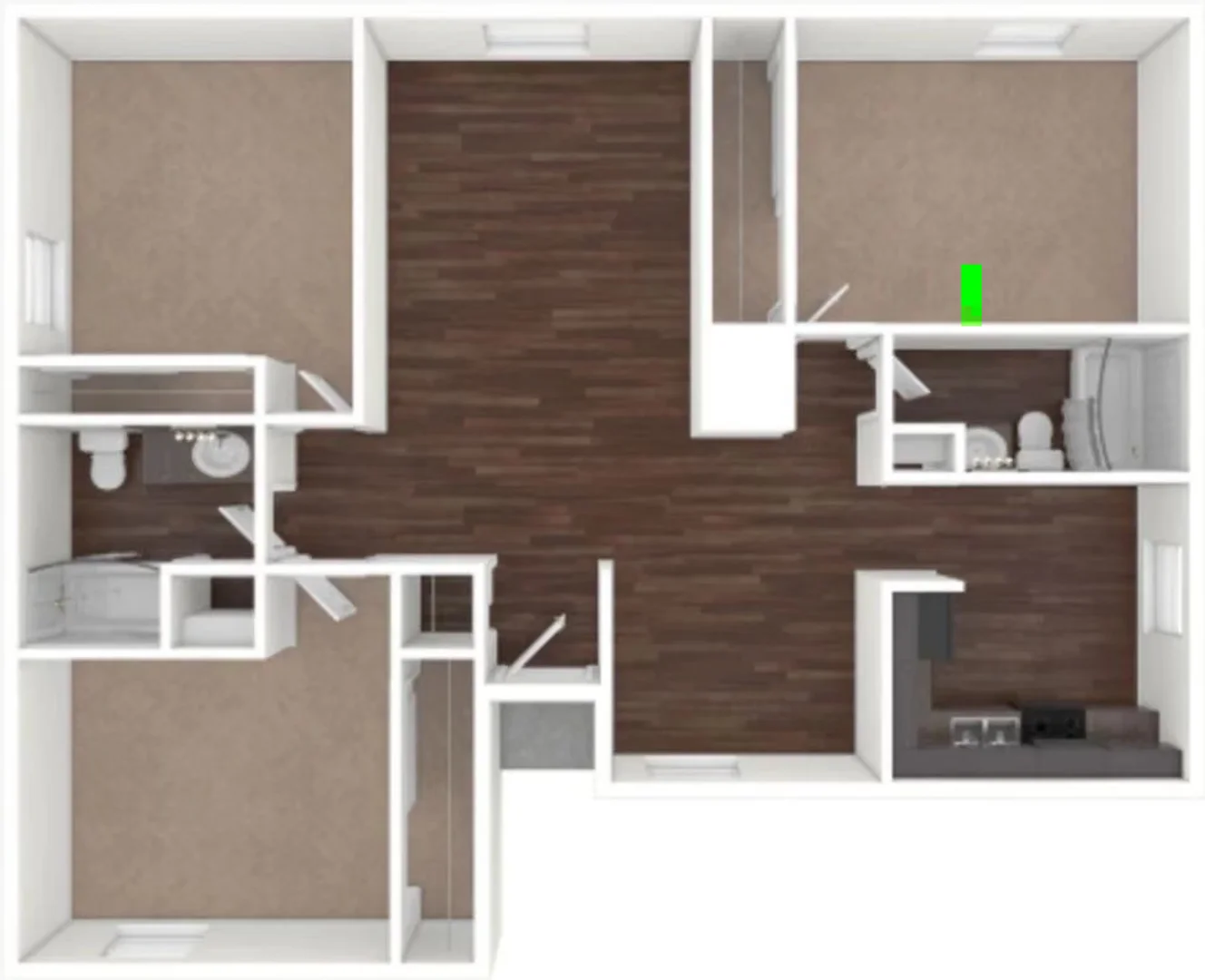 Quarto de estudante económico com localização conveniente em 