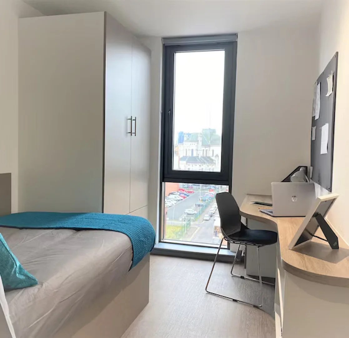 Bright and airy student room with easy university access in 