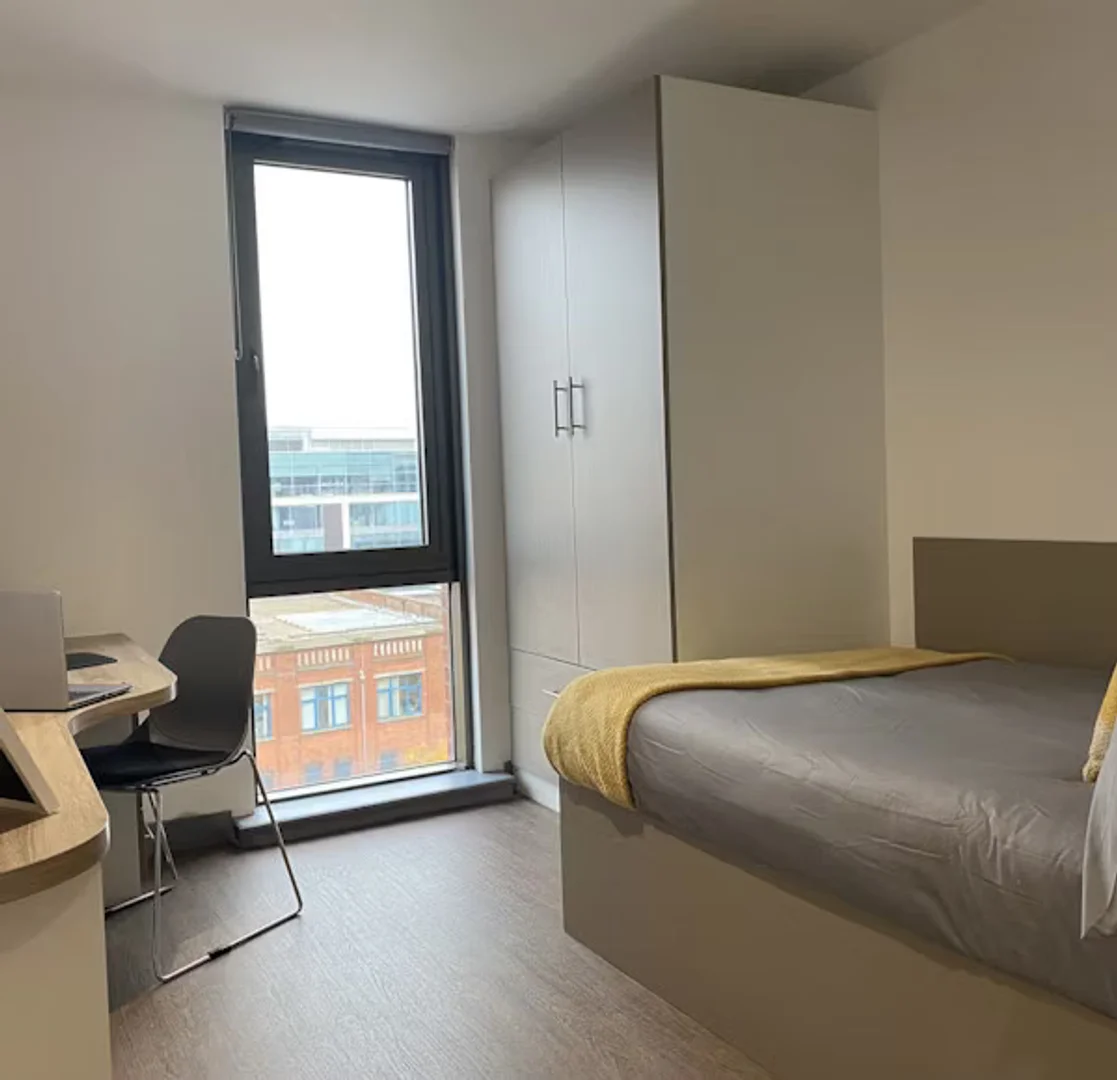 Student-friendly room in  with modern amenities