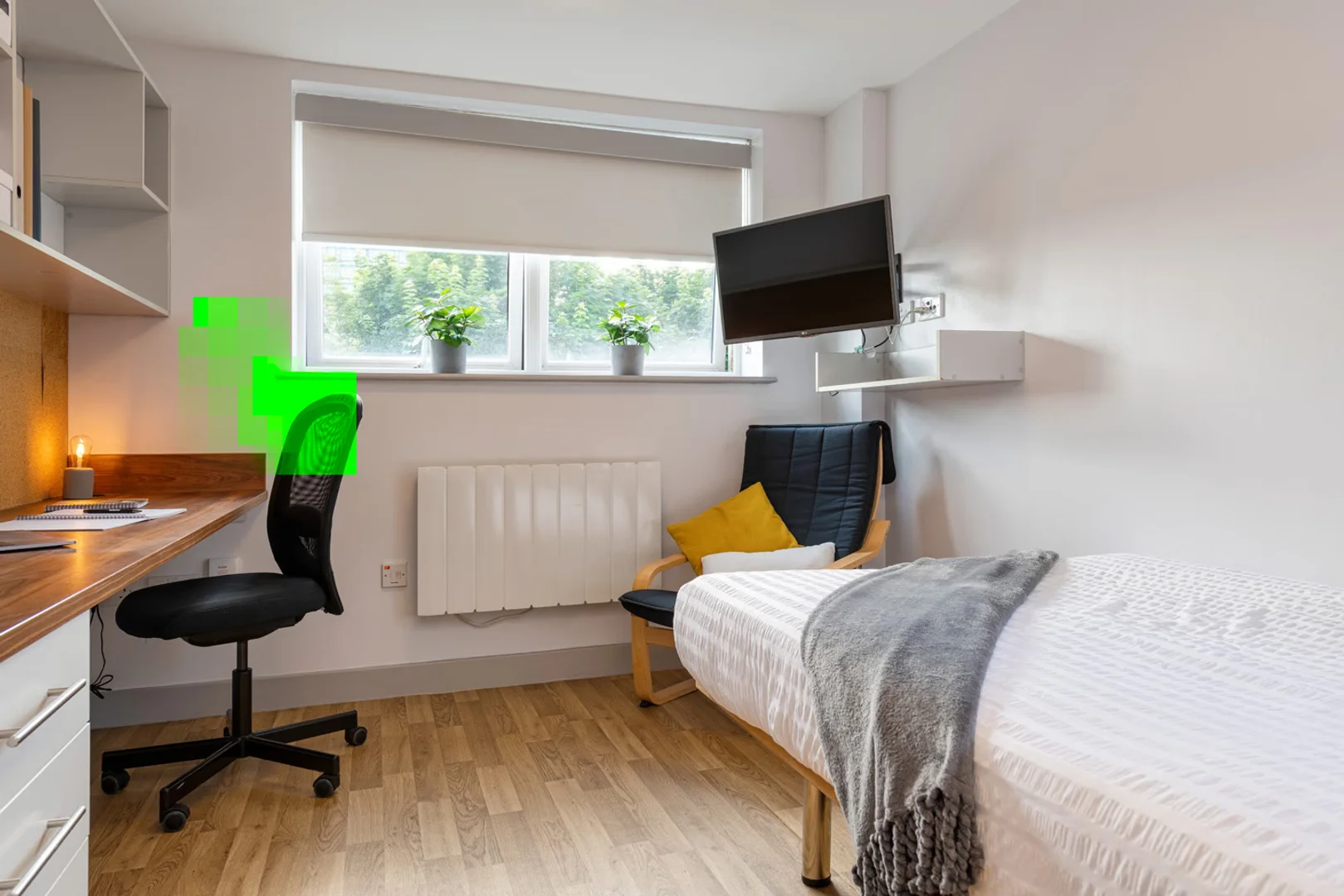 Quarto amigo do estudante em  com comodidades modernas