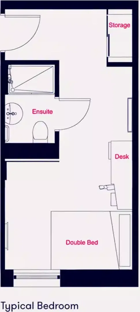 Quarto amigo do estudante em com comodidades modernas