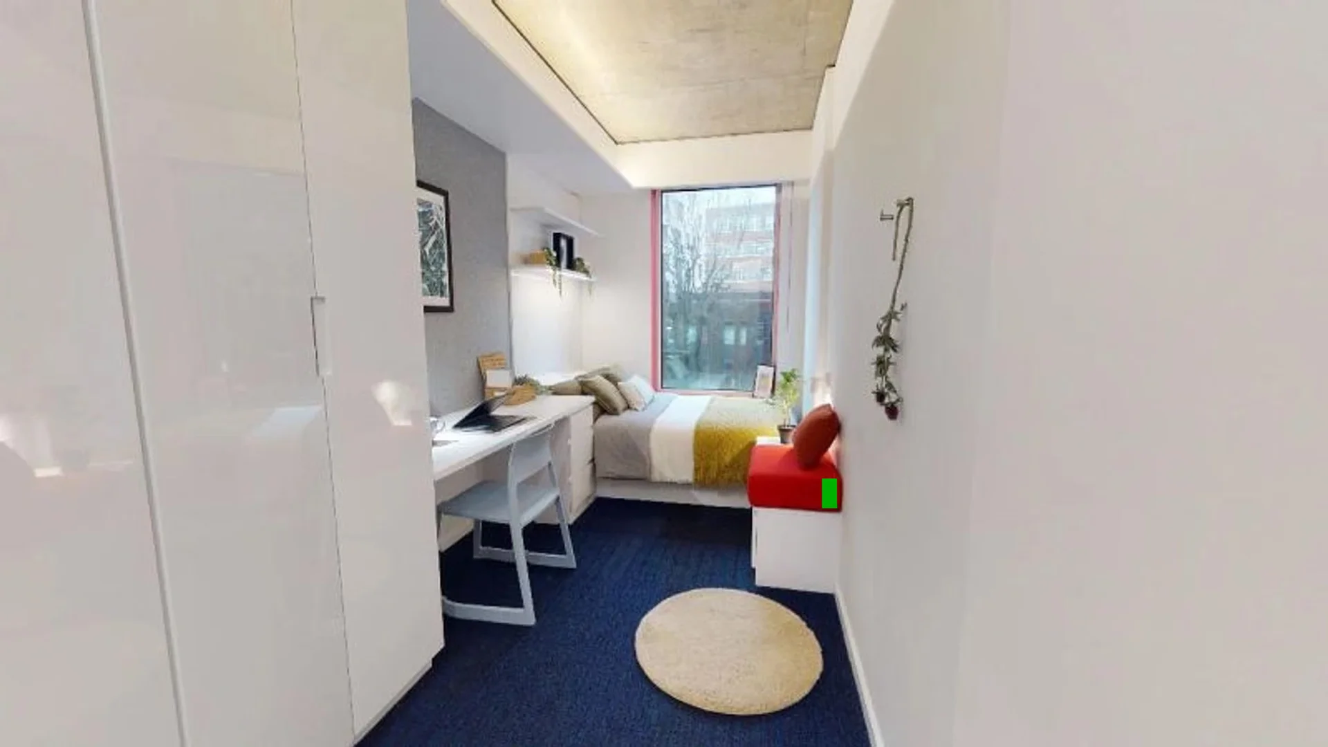Quarto de estudante económico com localização conveniente em 