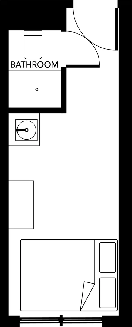 Chambre d'étudiant économique avec emplacement pratique dans 