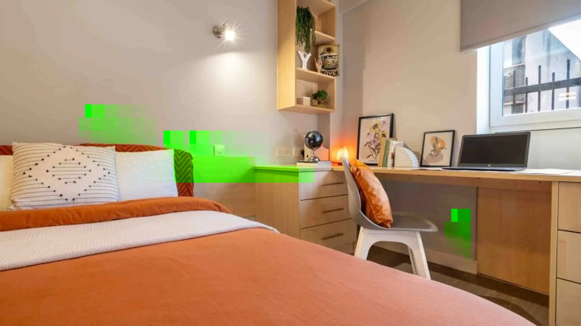 Habitación para estudiantes en  con área de estudio y facilidades compartidas