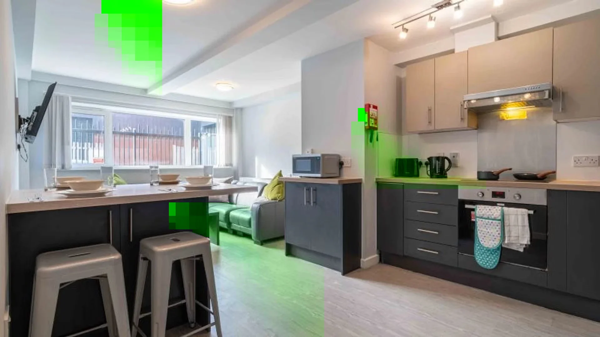 Habitación asequible para estudiantes con buena iluminación en 