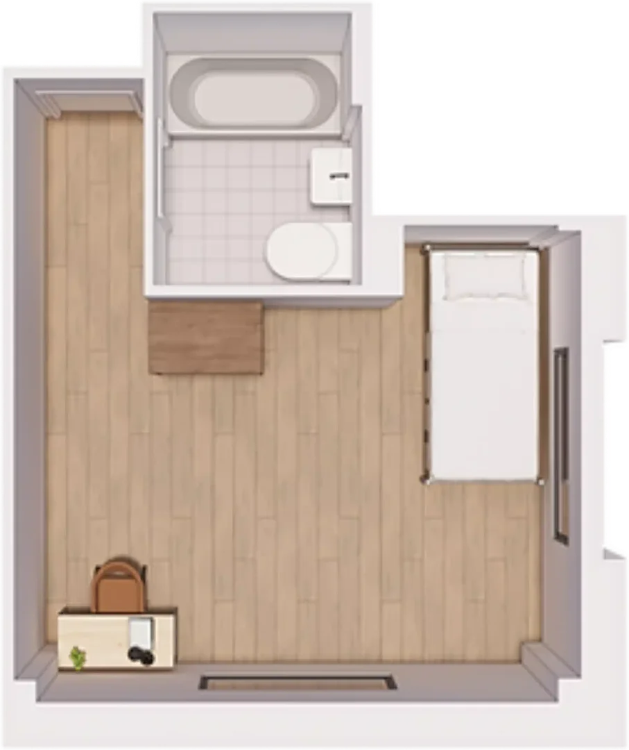 Habitación estudiantil amplia y cómoda en 