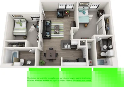 Privatzimmer in der Jefferson Commons Circle, bild 1 von 34