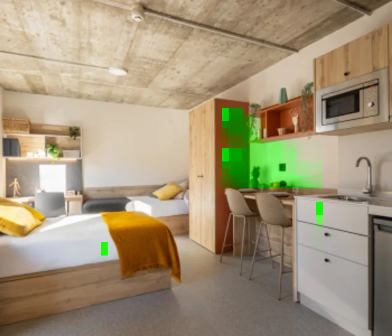 Studio moderne pour étudiants avec toutes les commodités dans