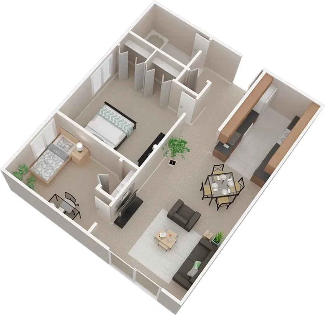Quarto para alugar em apartamento de estudantes em , totalmente mobilado