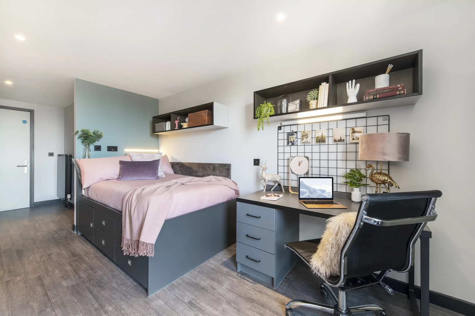 Chambre abordable pour les étudiants avec un bon éclairage dans 