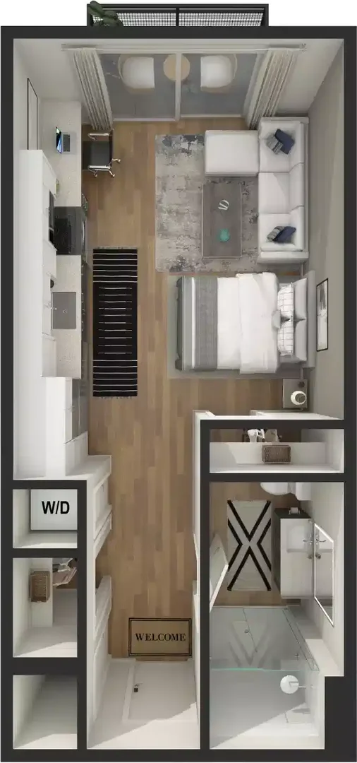 Student-friendly studio with excellent transport links in