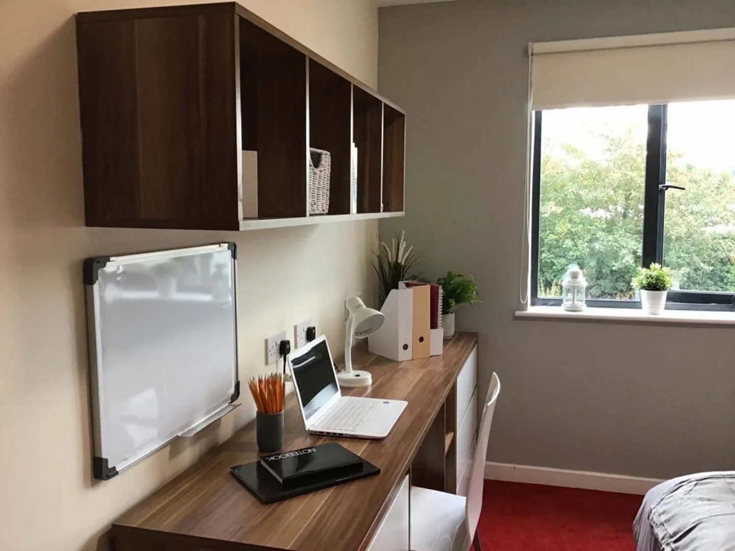 Chambre d'étudiant à  avec espace d'étude et installations communes