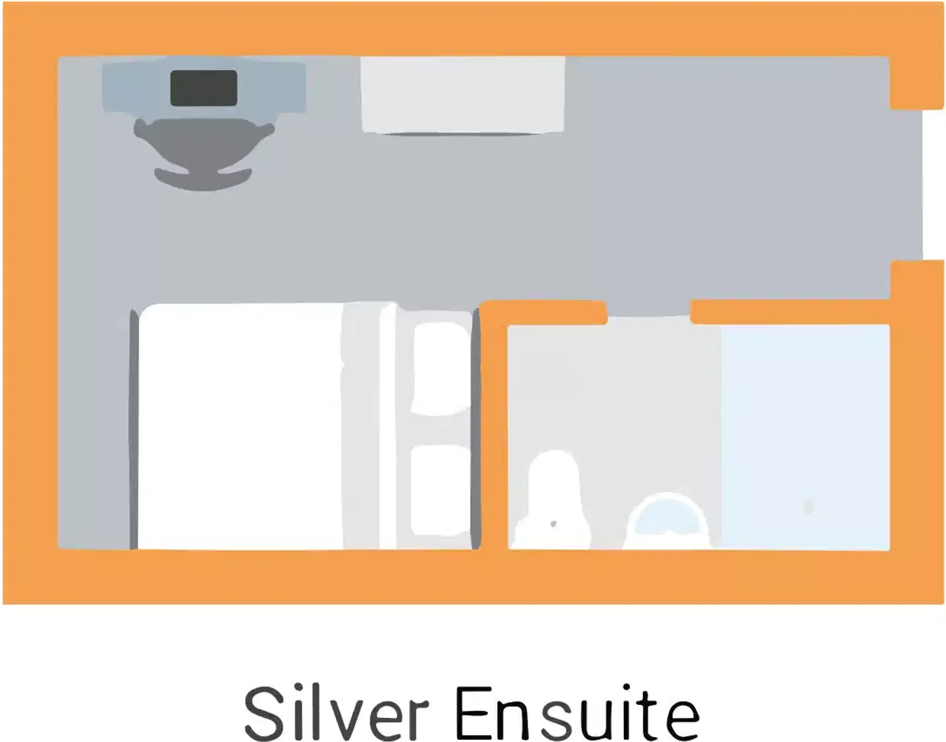Chambre d'étudiant à avec espace d'étude et installations communes