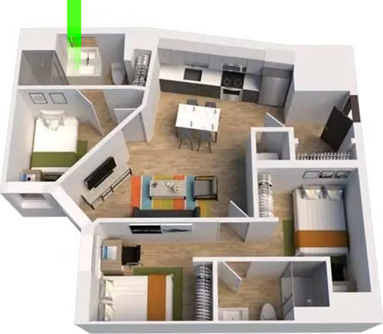 Habitación acogedora para estudiantes disponible en 