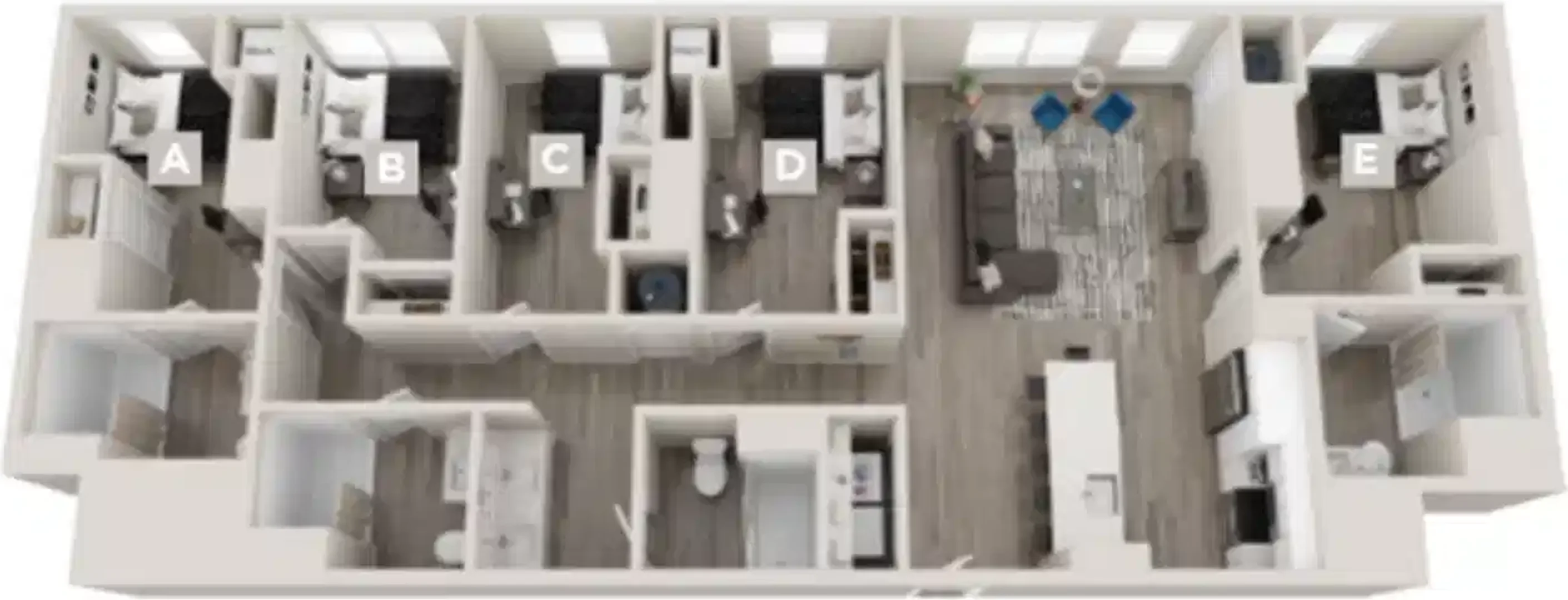Habitación estudiantil funcional perfecta para estudiar en 