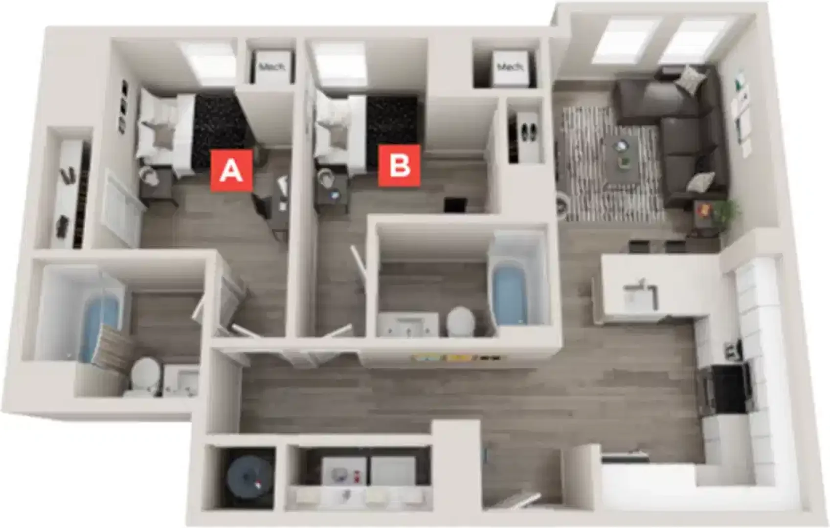 Habitación en apartamento estudiantil en alquiler en , completamente amueblado