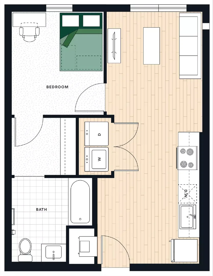 Room for rent in student apartment in , fully furnished