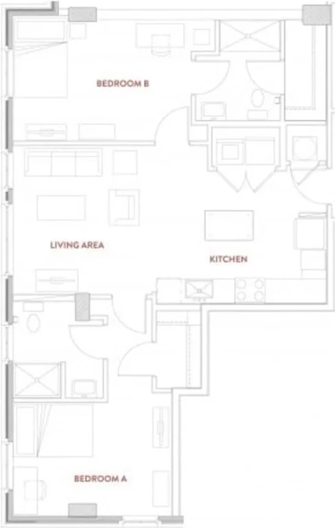 Habitación estudiantil funcional perfecta para estudiar en 