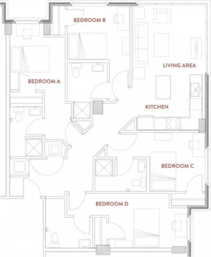 Habitación estudiantil amplia y cómoda en 