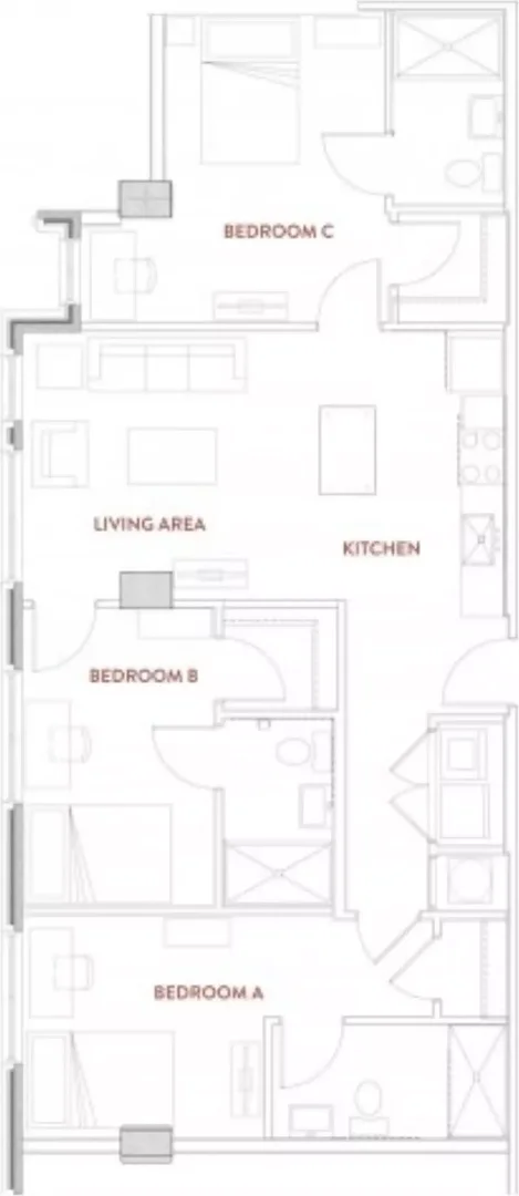 Habitación para estudiantes en  con modernas comodidades