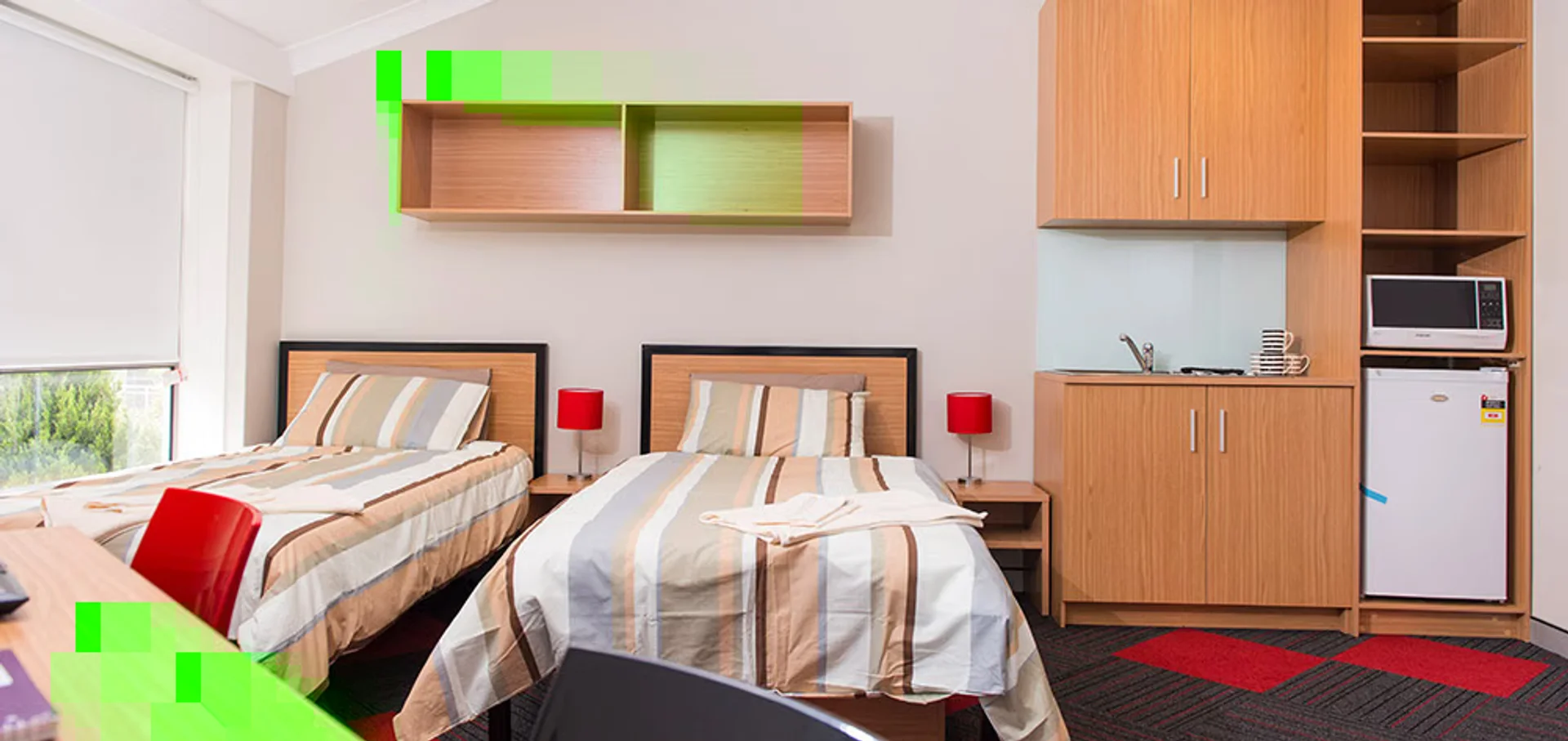 Habitación asequible para estudiantes con buena iluminación en 