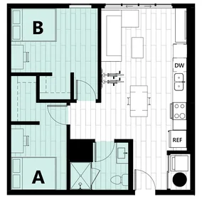 Chambre privée à West University Avenue, image 1 de 33
