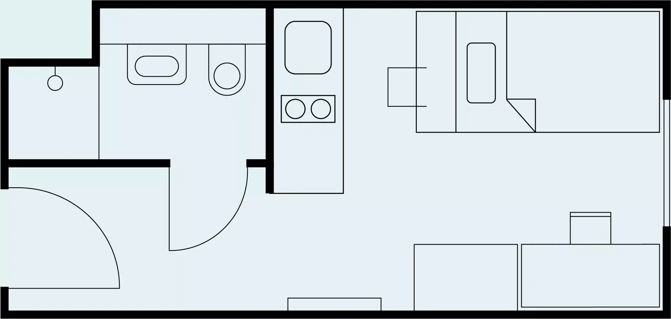 Apartamento estúdio chique perto do campus em 