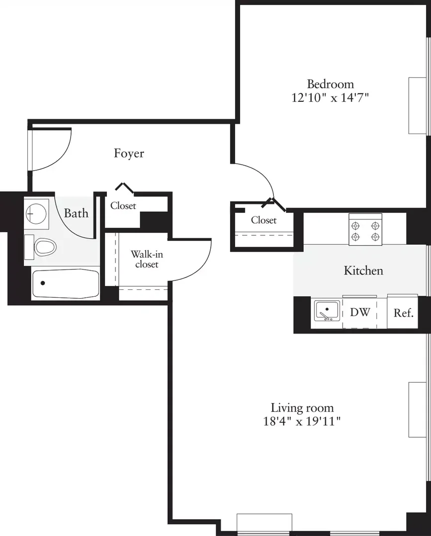 Affordable room for students with ample lighting in 