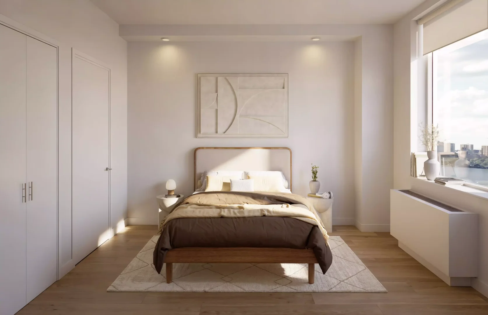 'de etkili düzene sahip minimalist öğrenci stüdyosu