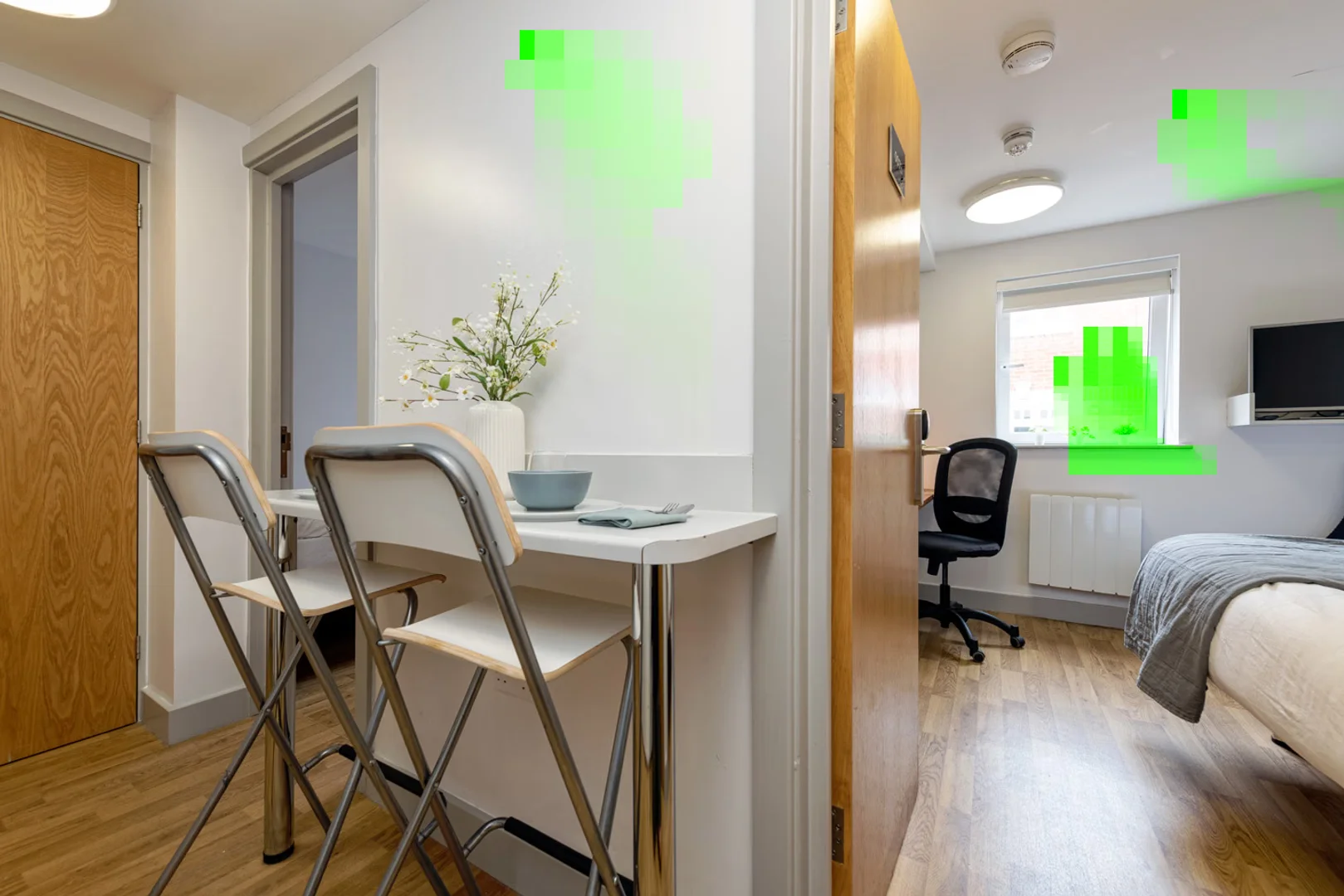 Quarto de estudante económico perto do campus em 