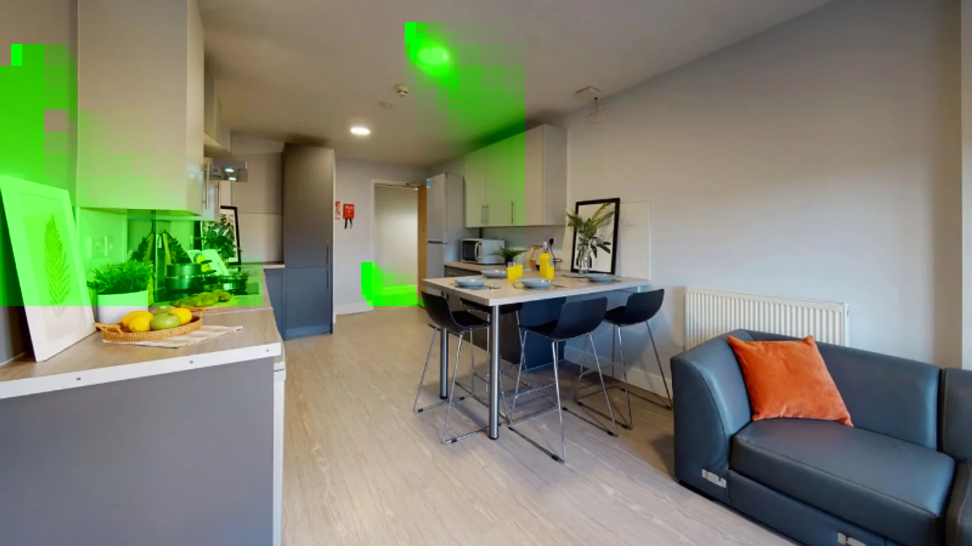 Quarto de estudante luminoso e arejado com acesso fácil à universidade em 