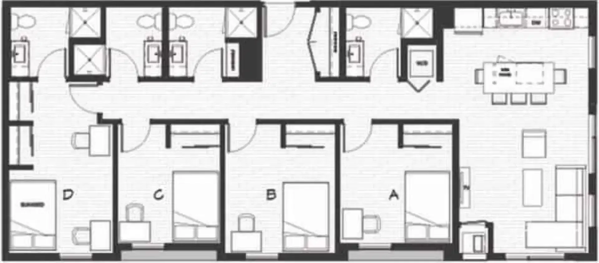 Chambre confortable pour étudiants disponible dans 
