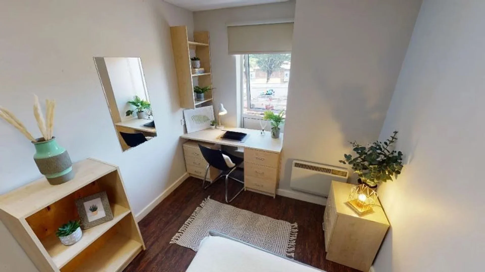 Habitación estudiantil amplia y cómoda en