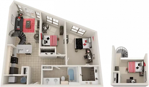 {area} de aylık kiralık oda