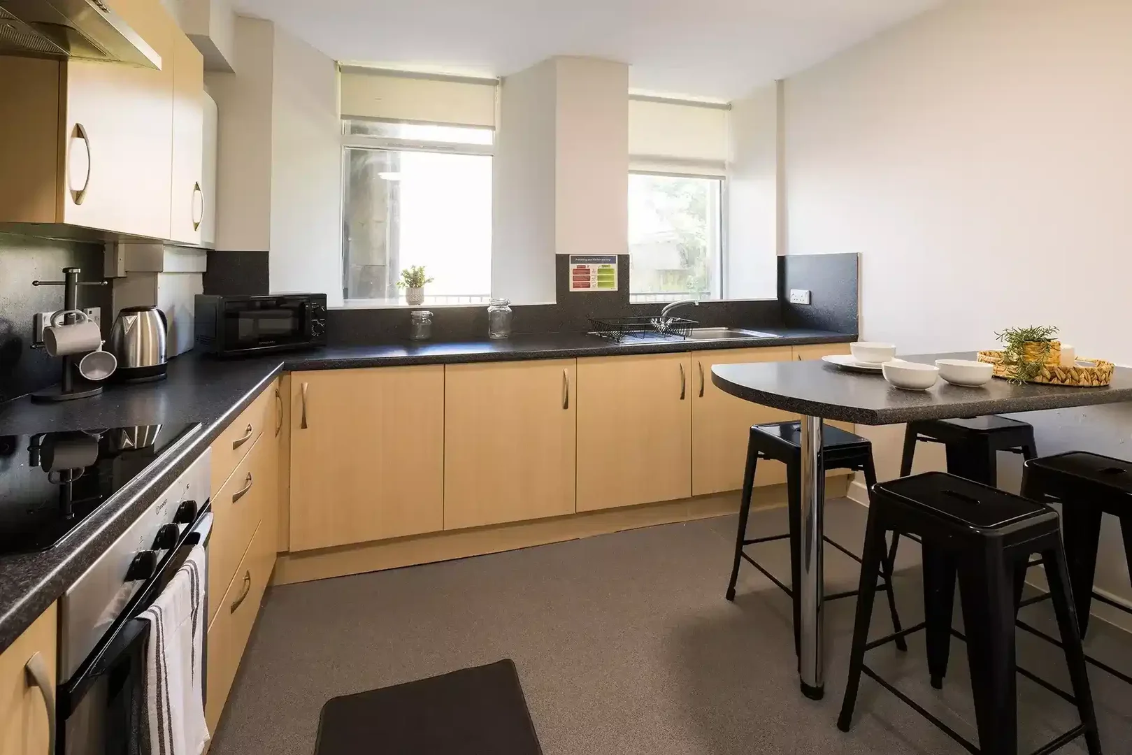 Affordable room for students with ample lighting in 