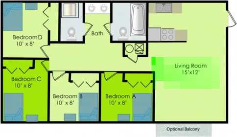 Chambre privée à Evergreen Street, image 3 de 49
