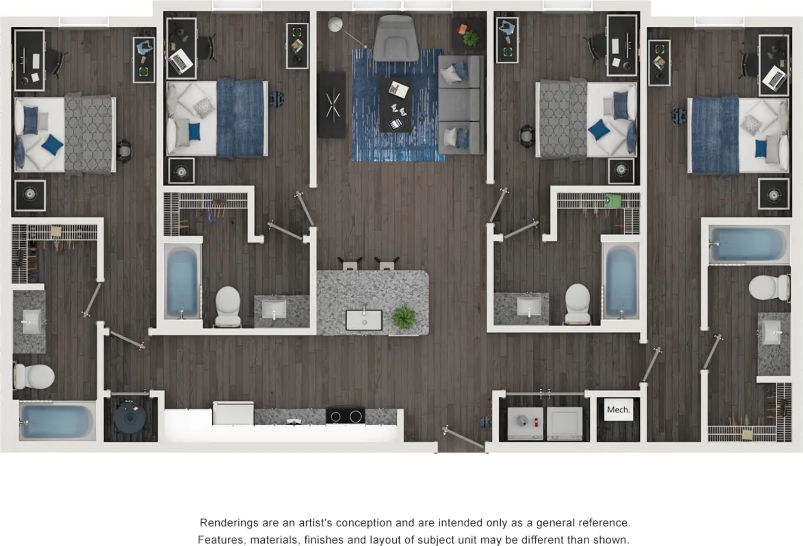 Habitación en apartamento estudiantil en alquiler en , completamente amueblado