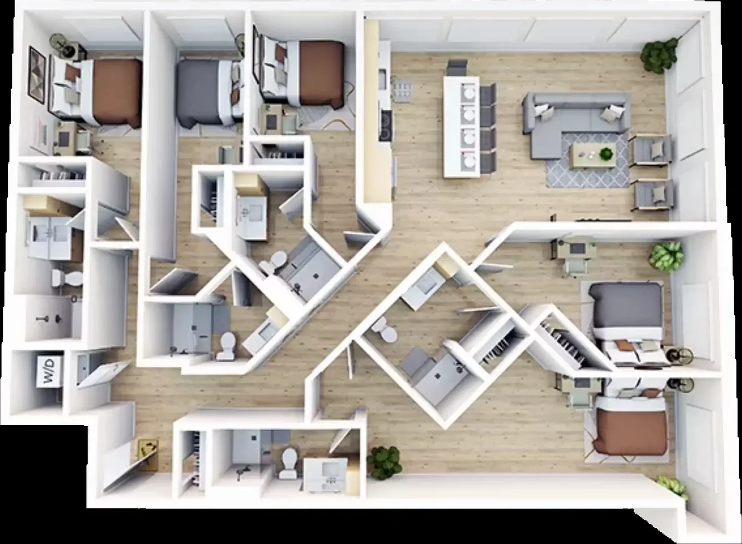 Habitación acogedora para estudiantes disponible en 